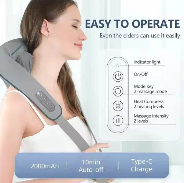 Neck and Back Massager, Massager with Heating, Body Massager for Body Aches and Pains Relief