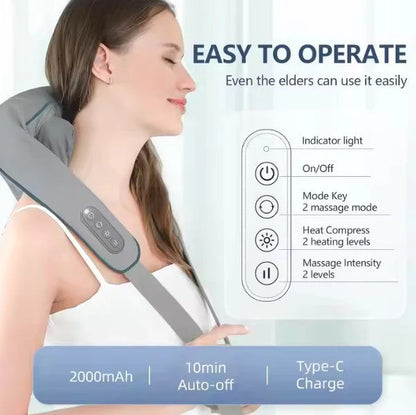 Neck and Back Massager, Massager with Heating, Body Massager for Body Aches and Pains Relief