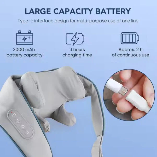 Neck and Back Massager, Massager with Heating, Body Massager for Body Aches and Pains Relief